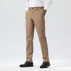 Plaid&Plain Men's Dress Pants Slim Fit Stretch Khaki Pants Wrinkle Free 8802 Khaki 40x34 view 2