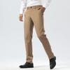 Plaid&Plain Men's Dress Pants Slim Fit Stretch Khaki Pants Wrinkle Free 8802 Khaki 40x34 view 3