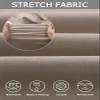 Plaid&Plain Men's Dress Pants Slim Fit Stretch Khaki Pants Wrinkle Free 8802 Khaki 40x34 view 4