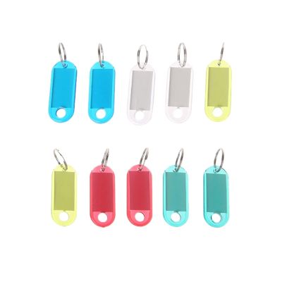 WQAZ High Luggage Accessories 10Pcs/Set Transparent Plastic Luggage ID Label Key Tags Keychains Keyring Tags Unisex Bag Decoraation Accessory Robust and wear-Resistant Perfect Replacement