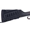 Genuine Leather Gun Shell Holder Buttstock, Canvas Recoil Pad Extension for Shotguns Rifles (Black) view 1