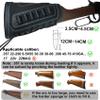 Genuine Leather Gun Shell Holder Buttstock, Canvas Recoil Pad Extension for Shotguns Rifles (Black) view 3