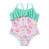 Freebily Kids Girls One Piece Swimsuits Summer Floral Printed Flounce Bathing Suit Swimming Costume Mint_Green 10 Years view 1