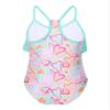Freebily Kids Girls One Piece Swimsuits Summer Floral Printed Flounce Bathing Suit Swimming Costume Mint_Green 10 Years view 4
