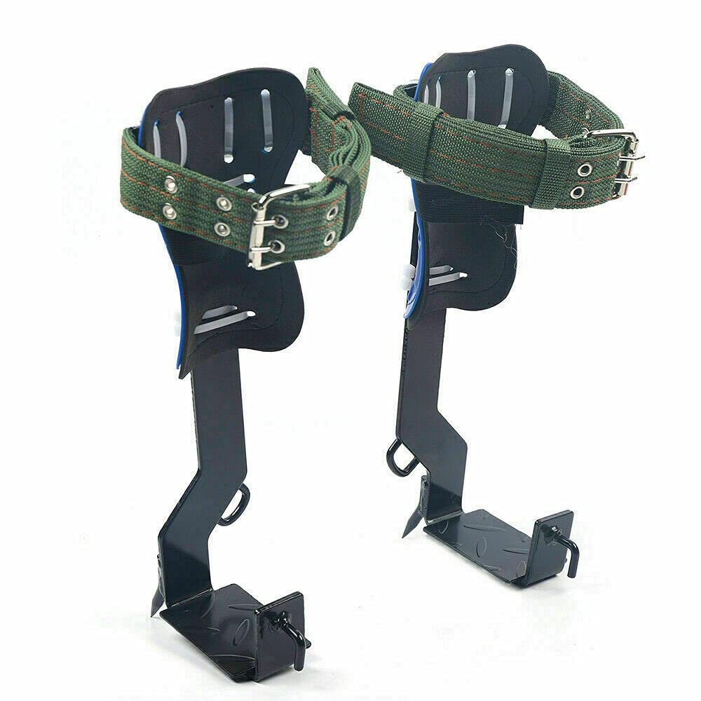Tree Climbing Spike Set,Safety Steel Belt Straps Lanyard Carabiner Climb Spike Stainless Steel Tree Climbing Tool for Practicing Tree Climbing, Jungle Durvival, Fruit Picking, Hunting