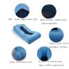 Inflatable Lounger Sofa Air Portable, Water Proof for Backyard Beach Travelling,Camping, No Air Pump Required, Collapsible, Sky Blue,L(length190cm) view 4