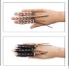 OBTOUTDOOR Archery Finger Guard Finger Tab Protection Right Left Hand Thumb Ring Bow Shooting (Black) view 2