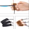 OBTOUTDOOR Archery Finger Guard Finger Tab Protection Right Left Hand Thumb Ring Bow Shooting (Black) view 3