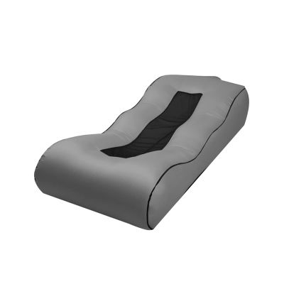 Inflatable Lounger Sofa Air Portable, Water Proof for Backyard Beach Travelling,Camping, No Air Pump Required, Collapsible,Gray,L(length190cm)