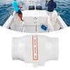 Waterproof Blower Fan,12V Blower - Marine Bilge Air Blower, 4'' In-Line Air Blower 12V/24V Mute Strong Ventilation Fan for Yacht Boat RV (12V) view 2