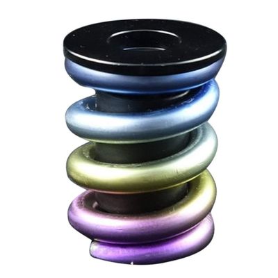 Bicycle Accessories Titanium Alloy Bike Folding Bicycle After Suspension Type Adjustable Absorber Oil Spring Rear Shock Absorber for Brompton Bike Parts (Color : Multicolor)