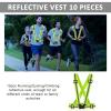 Miushion Reflective Vest - 10 Pack Running Vest Reflector for Night Running, Biking, Walking, Reflective Running Vest with Safety Straps, High Visibility Reflector (Green) view 4