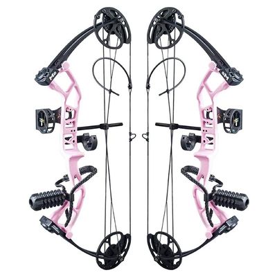 ZSHJGJR Archery Youth Compound Bow and Arrow Set Draw Weight 10-40 Lbs Draw Length 17"-27" USA-Made Gordon Bow Limbs Hunting Compound Bow Kit for Adult Beginners Teens (Pink (Bow only))