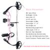 ZSHJGJR Archery Youth Compound Bow and Arrow Set Draw Weight 10-40 Lbs Draw Length 17"-27" USA-Made Gordon Bow Limbs Hunting Compound Bow Kit for Adult Beginners Teens (Pink (Bow only)) view 2