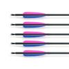 OBTOUTDOOR 12PCS 31'' Feather Fletched Carbon Fiber Arrows Spine 500/600 Archery Hunting Practice with Removable Tips for Recurve Bow (Spine 600) view 4
