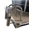 JLXJ Telescoping 4 Step Ladde for Swimming Pool/Boat/Pontoon, Rear Entry Collapsible Telescopic Ladders with Handrail, Load: 200lg view 1
