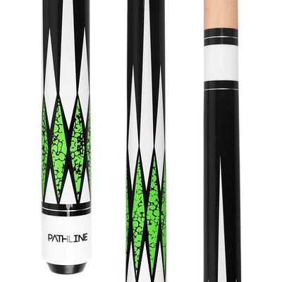 Pathline Pool Cue Stick - 58 inch Canadian Maple Billiard Pool Stick (Green 19oz)