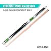 Pathline Pool Cue Stick - 58 inch Canadian Maple Billiard Pool Stick (Green 19oz) view 2