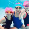 2 pcs Kids Swim Cap Silicone Swimming Cap for Boys Girls (Age 3-12) Cover Ears Waterproof Bathing Cap Keep Hair Dry Swimming Hat for Hair view 2