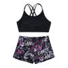 winying Kids Girls 2Pcs Tankini Tracksuit Sport Gymnastics Crop Top with Shorts Swimsuit Swimwear Activewear Rose 8 Years view 3