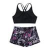 winying Kids Girls 2Pcs Tankini Tracksuit Sport Gymnastics Crop Top with Shorts Swimsuit Swimwear Activewear Rose 8 Years view 4