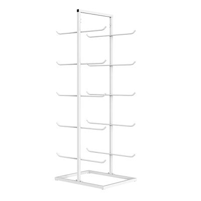 Large-Capacity Multi-Layer Yoga Mat Storage Rack, Storage Rack, Storage Rack, Yoga Studio, Gym, Foam Roller Storage Rack (Color : White)