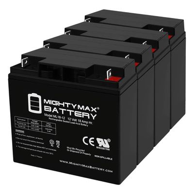 Mighty Max Battery 12V 18AH SLA Replacement Battery for D5745 40648-4 Pack