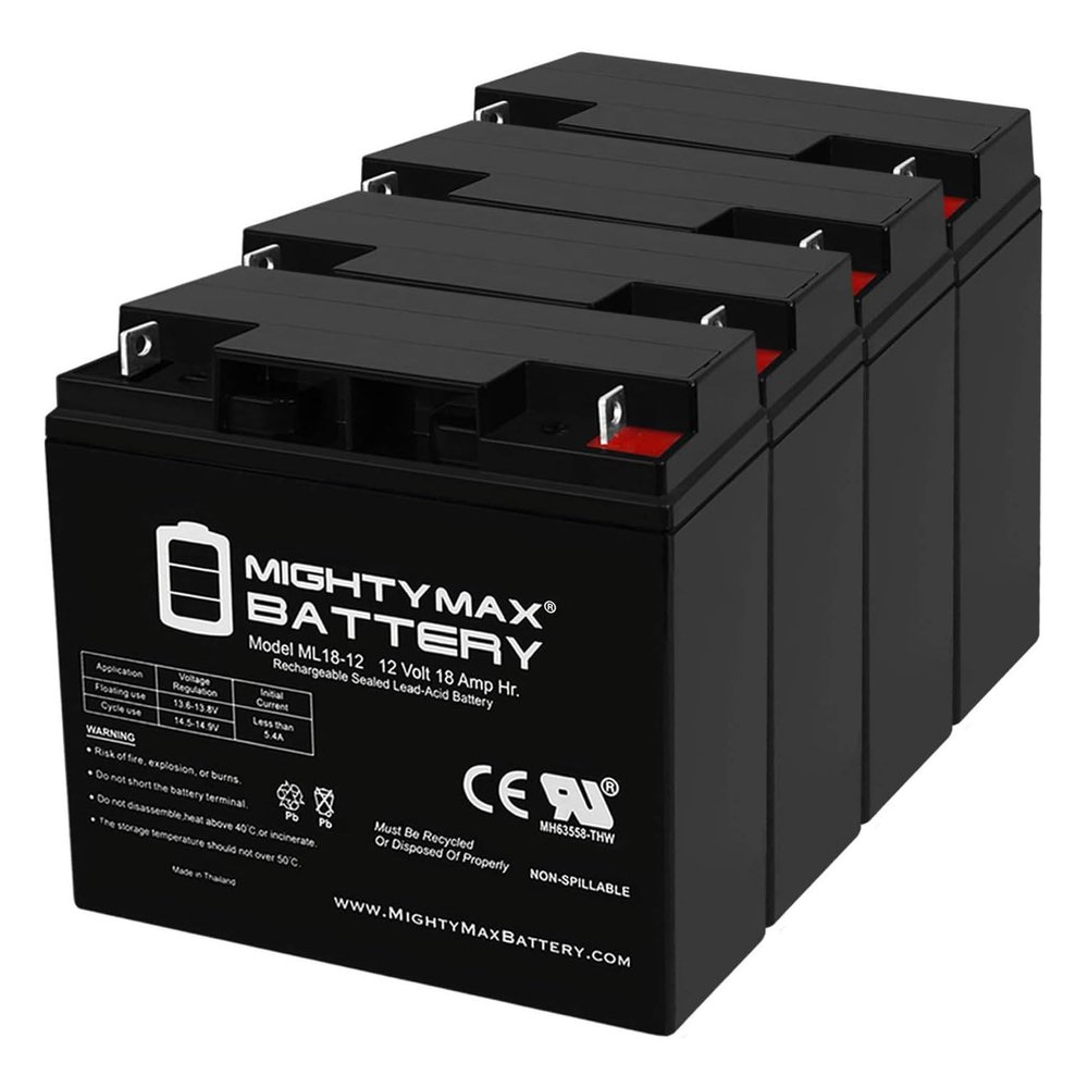 Mighty Max Battery 12V 18AH SLA Replacement Battery for D5745 40648-4 Pack