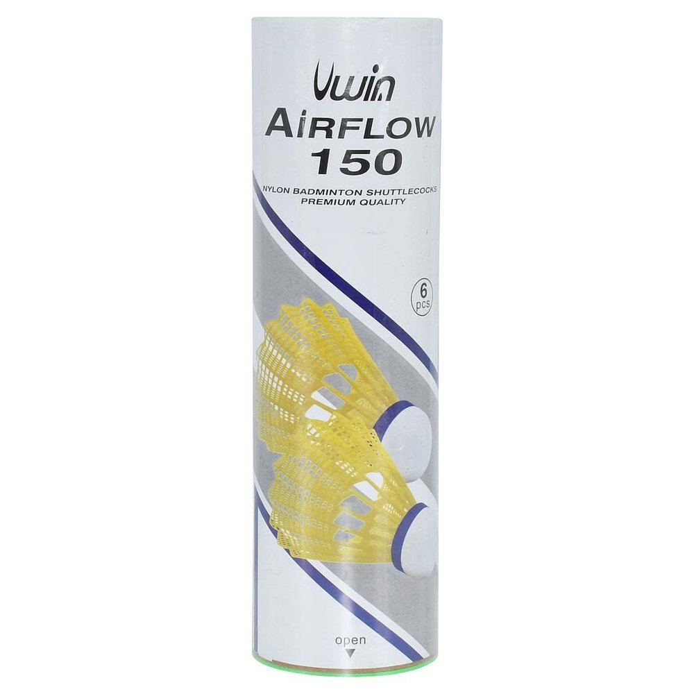 Uwin Airflow 150 Badminton Shuttlecock (Pack of 6) (One Size) (Yellow)