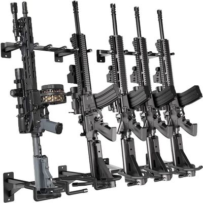 Nswern Gun Rack Wall Mount 2x3-slot Gun Free-Standing Rack,Sturdy Metal Gun Storage Holder,Wall Gun Rack Firearm Free-Standing Indoor Display Stand