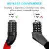 UBULLOX Bike Chain Lock, 3FT Combination Lock, Resettable Bicycle Lock, Red view 2