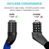 UBULLOX Bike Chain Lock 3FT Bike Lock 5-Digit Combination Resettable Anti-Theft Bicycle Locks Steel Chain for Bicycle, Motorcycle and More, Blue view 2