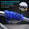 UBULLOX Bike Chain Lock 4FT Bike Lock 5-Digit Combination Anti-Theft Bicycle Locks Resettable Chain for Scooter, Motorcycle and More, Blue view 4
