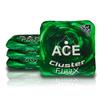 CornholeAce Cluster Flux | Green (Set of 4 Bags) | ACE Pro Stamped | Cluster Pad Technology | Dual Sided Slick Stick All Weather | Professional Cornhole Bags view 1