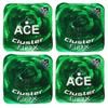 CornholeAce Cluster Flux | Green (Set of 4 Bags) | ACE Pro Stamped | Cluster Pad Technology | Dual Sided Slick Stick All Weather | Professional Cornhole Bags view 2