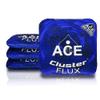 CornholeAce Cluster Flux | Blue (Set of 4 Bags) | ACE Pro Stamped | Cluster Pad Technology | Dual Sided Slick Stick All Weather | Professional Cornhole Bags view 1