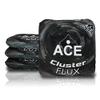 CornholeAce Cluster Flux | Black (Set of 4 Bags) | ACE Pro Stamped | Cluster Pad Technology | Dual Sided Slick Stick All Weather | Professional Cornhole Bags view 1