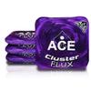 CornholeAce Cluster Flux | Purple (Set of 4 Bags) | ACE Pro Stamped | Cluster Pad Technology | Dual Sided Slick Stick All Weather | Professional Cornhole Bags view 1