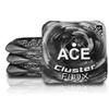 CornholeAce Cluster Flux | Silver (Set of 4 Bags) | Cluster Pad Technology | Dual Sided Slick Stick All Weather | Professional Cornhole Bags | ACE Pro Stamped view 1