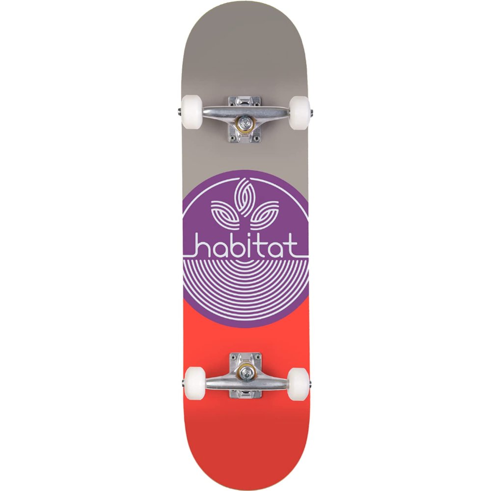 Habitat Leaf Dot Complete Skateboard -8.0 Purple