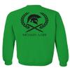 Come and Take Greek Molon Labe Spartan Workout American Men's Crewneck Sweatshirt (Irish Green Large) view 3