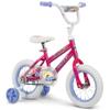 Huffy Illuminate 12 Girls Bike with Removable Training Wheels, Sweet Pink Frame with Butterfly Graphics, Chain Guard, White Tires and Lavender Rims view 1