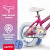Huffy Illuminate 12 Girls Bike with Removable Training Wheels, Sweet Pink Frame with Butterfly Graphics, Chain Guard, White Tires and Lavender Rims view 3