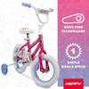 Huffy Illuminate 12 Girls Bike with Removable Training Wheels, Sweet Pink Frame with Butterfly Graphics, Chain Guard, White Tires and Lavender Rims view 4