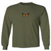 0374. Aesthetics Summer Cute Butterfly Print Graphic Men's Long Sleeve t Shirt (Olive, Medium) view 1