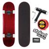 Stoked Ride Shop Skateboard Complete - American Made Maple Wood - Professional Grade Board for Adults, Kids, Girls & Boys - Fully Assembled with Shorty's Wax, Skate Tool and Stickers (7.75" Red) view 1
