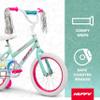 Huffy Illuminate 16 Girls Bike with Removable Training Wheels, High Tide Gloss Frame with Butterfly Graphics, Chain Guard, White Tires and Pink Rims view 2