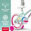 Huffy Illuminate 16 Girls Bike with Removable Training Wheels, High Tide Gloss Frame with Butterfly Graphics, Chain Guard, White Tires and Pink Rims view 3