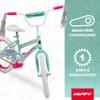 Huffy Illuminate 16 Girls Bike with Removable Training Wheels, High Tide Gloss Frame with Butterfly Graphics, Chain Guard, White Tires and Pink Rims view 4