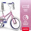 Huffy Illuminate 16 Girls Bike with Removable Training Wheels, Gloss Pink Frame with Butterfly Graphics, Chain Guard, White Tires and Purple Rims view 2